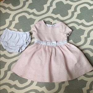 Kate Spade Toddler 18 month pink bow dress shimmer